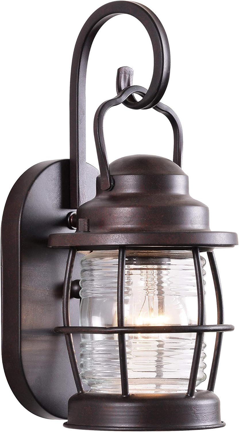 Kenroy Home 90951GC Beacon Lanterns, Small, Blackened Gilded Copper Finish