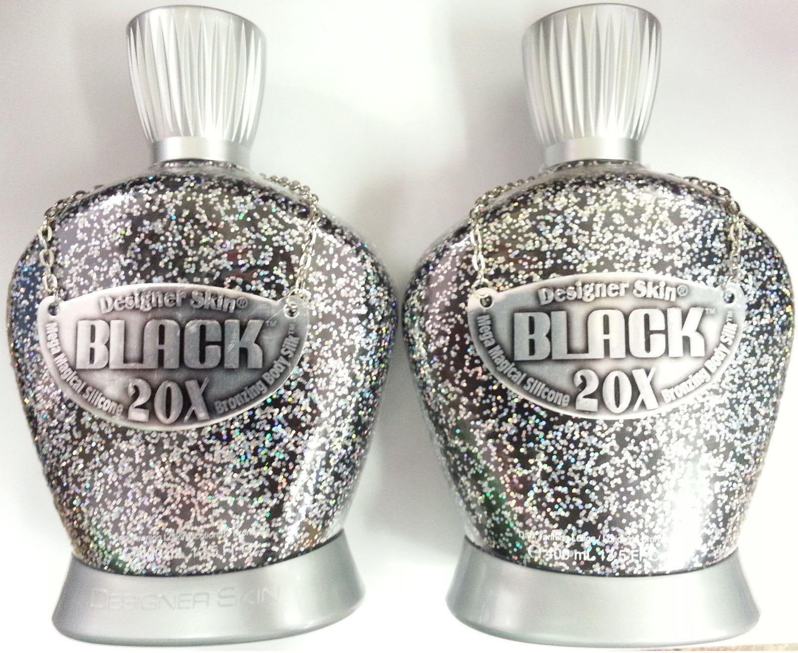 LOT of 2 Black 20x Bronzer Tanning Bed Lotion By Designer Skin