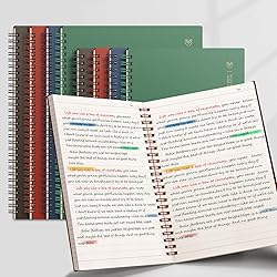EMSHOI Lined Journal Spiral Notebook 7.48" x