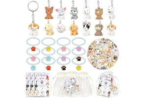 BANBALLON Puppy Dog Party Favors with Gift Bags, Thank You Tags, Stickers for Paw Party, Baby Shower Decoration Supplies