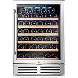BODEGA 24 Inch Wine Cooler,52 Bottle Wine Refrigerator with Upgrade Compressor Fits Champagne Bottles Keep Consistent Tempera