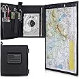 LIVANS Tactical Pouch Military Map Case Holder Army Foldable Map Storage Pouch Multifunctional for Outdoors or Hiking - 13"x10" Clear Viewing Area,1000D Oxford + Waterproof TPU