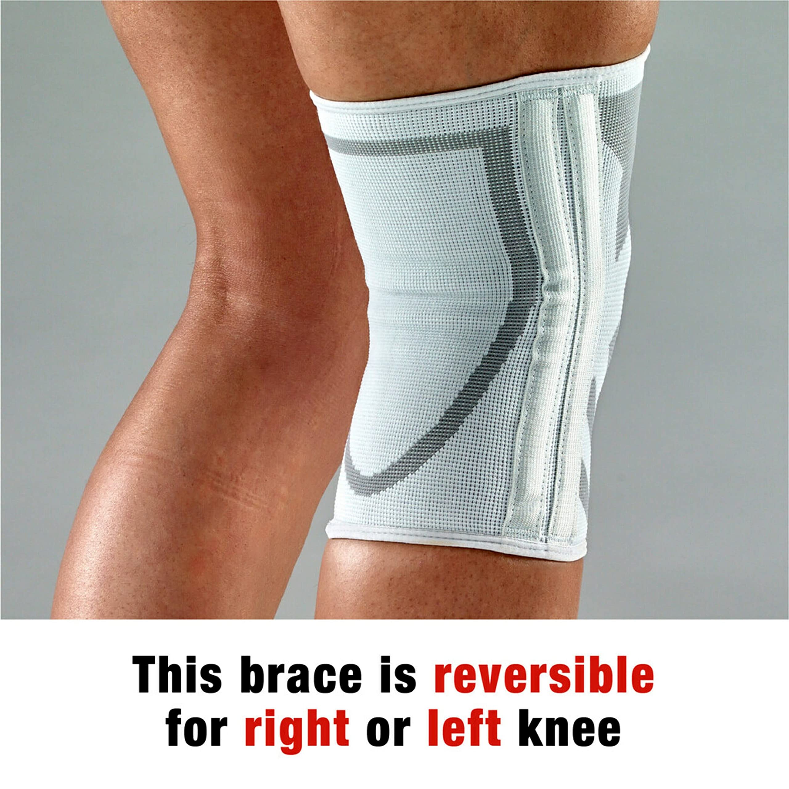 ACE Compression Knee Brace w/Side Stabilizers, Support Injured Knee With Mild Compression. Breathable Properties Let Sweat Escape, Medium