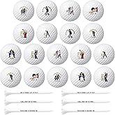 CYjorkbgg Funny Golf Balls and Tees Gift Set for Men Novelty Golf Balls for Dad Boyfriend Coworkers Unique Professional Practice Ball for Golf Lover Perfect Father’s Day Christmas Birthday Gift