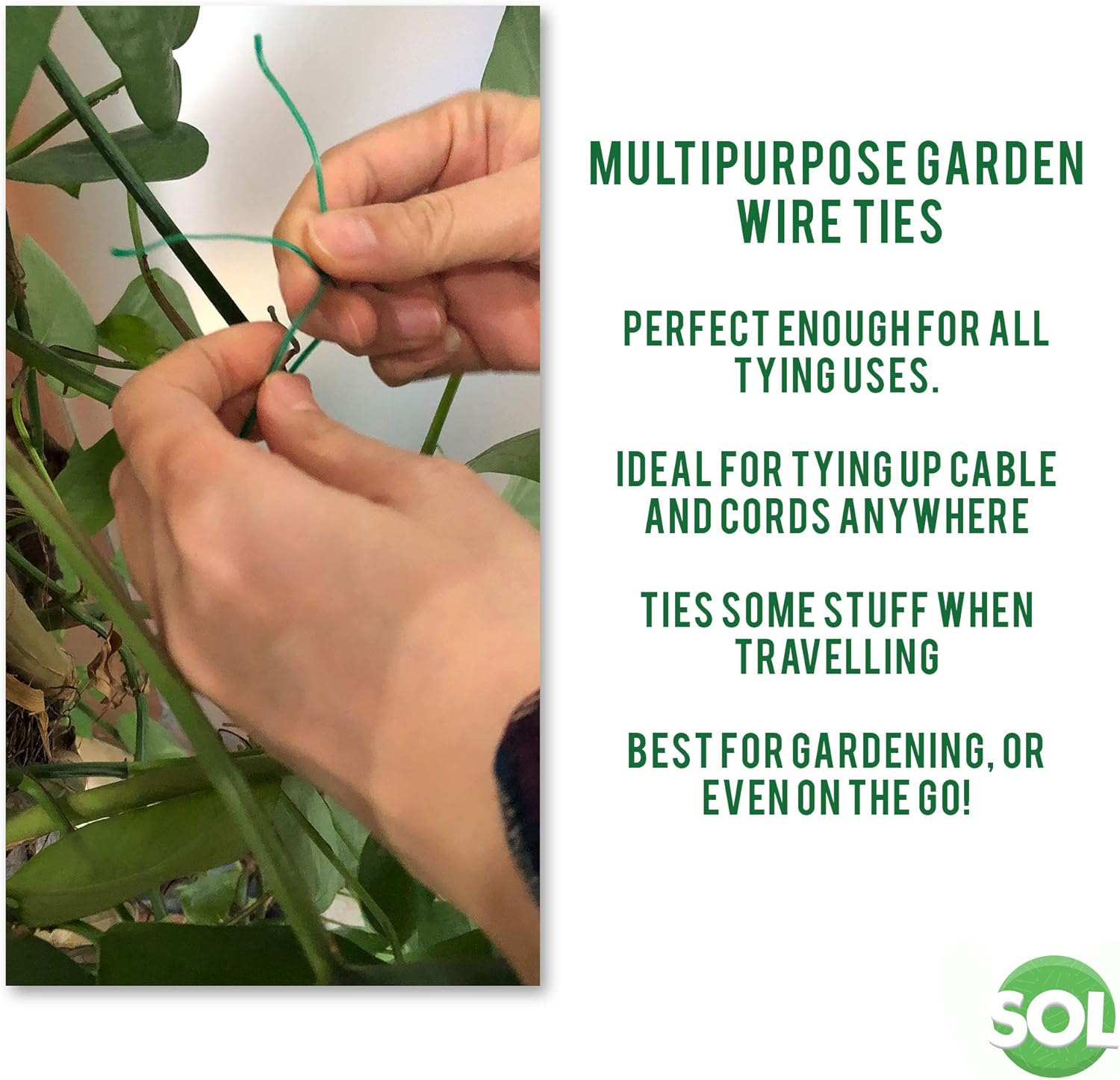 2 x 60m Garden Wire with Cutter Garden Soft Ties for Gardening Tools, Cable Ties, Zip Ties