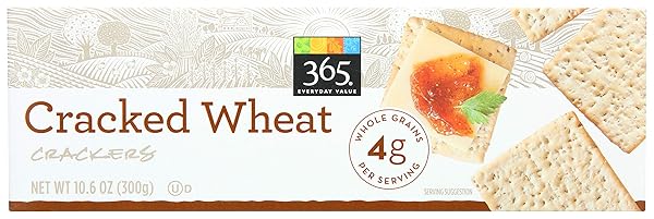 365 EVERYDAY VALUE, CRACKED WHEAT CRACKERS, 10.6 OUNCE