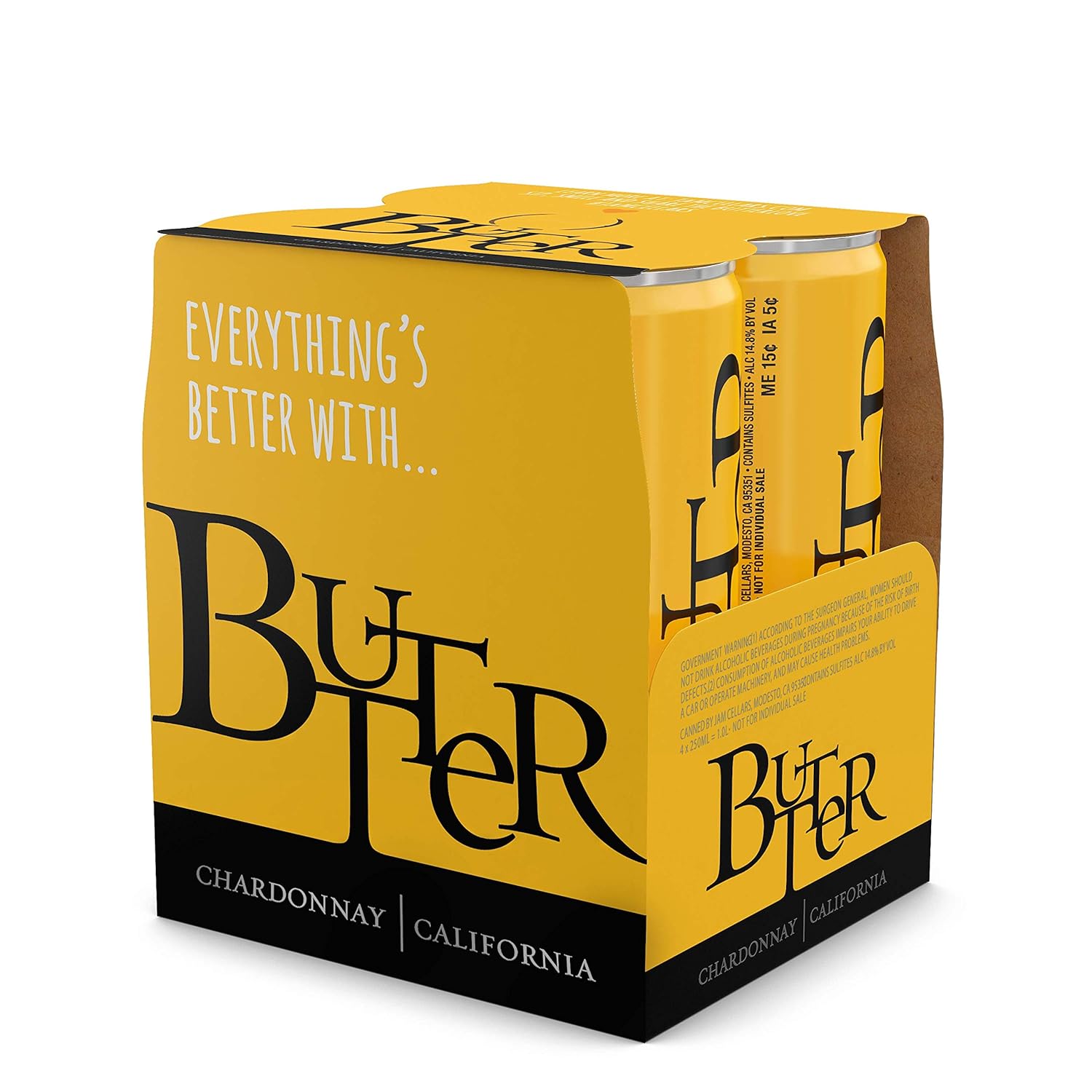 JaM Cellars Butter Chardonnay 4pk Cans, 250mL 4PK at Amazon's Wine Store