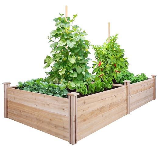 Greenes valla cedro recaudado jardín Kit 4 ft. X 8 pies. X 17, 5 ...