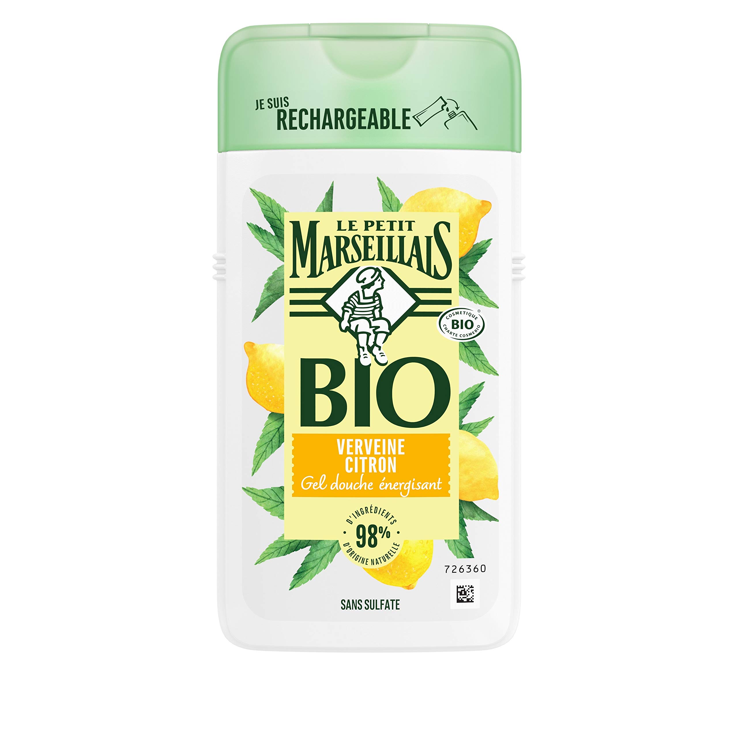 Le Petit Marseillais Energizing Shower Gel Vervain Lemon Organic 250ml