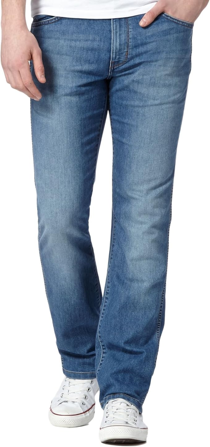 WRANGLER Men's Arizona Stretch Straight Jeans, Blue (Son Of A Breeze