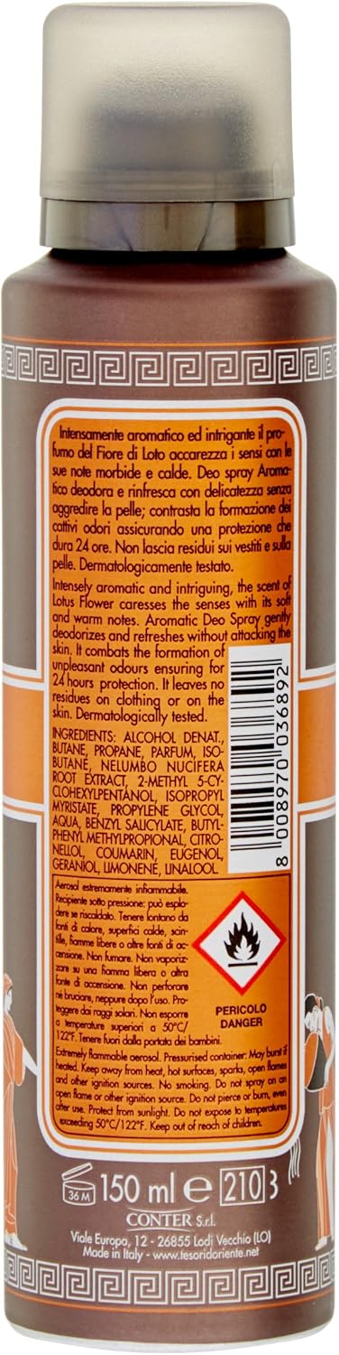 Tesori d'Oriente Lotus Flower Aromatic Deodorant - 150ml, 150 ml (Pack of 1) - Image 3
