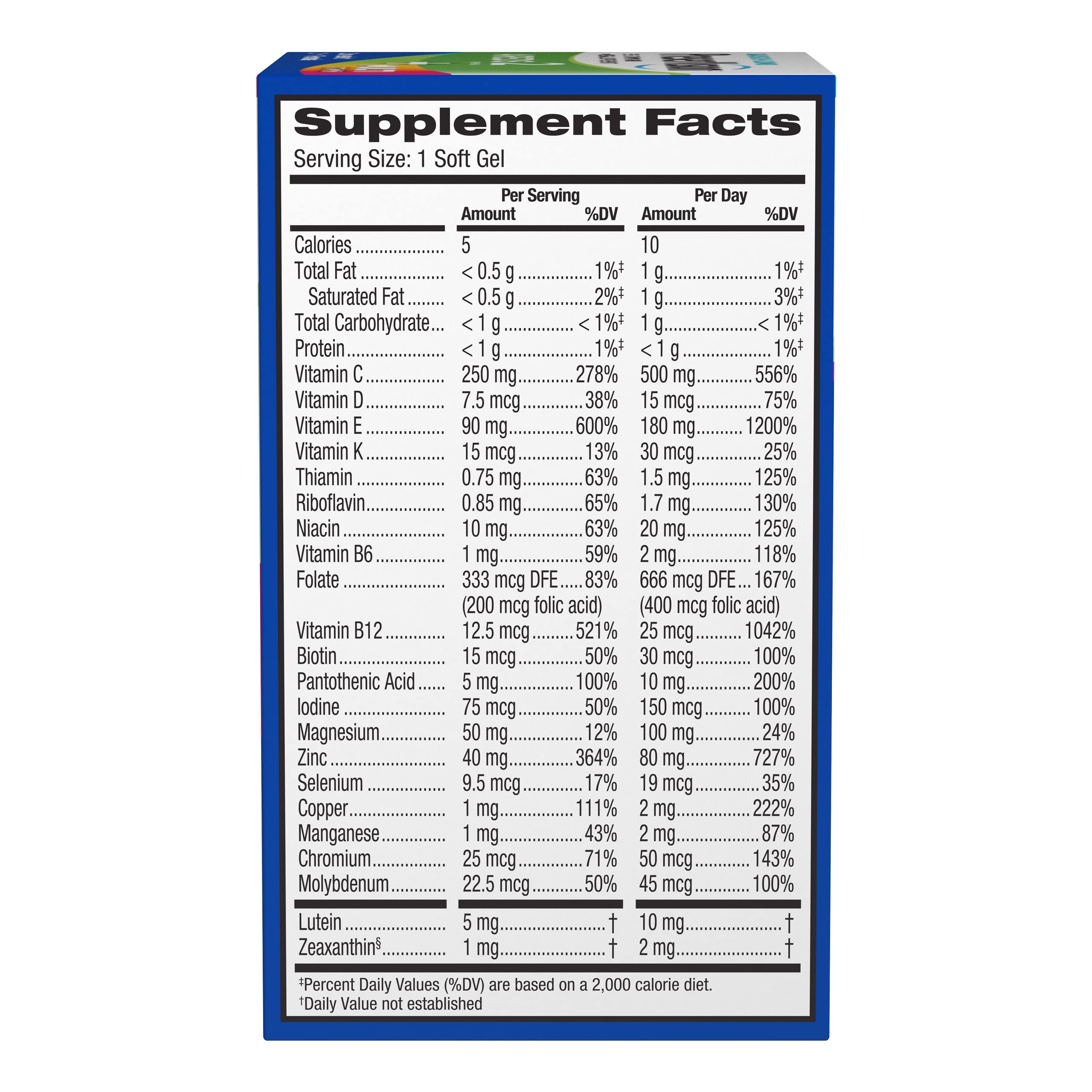 PreserVision AREDS 2 + Multivitamin, #1 Eye Doctor Recommended Brand, 2-in-1 Eye Vitamin with Lutein, Zeaxanthin, Zinc, and Vitamin C, D & E, 100 Softgels