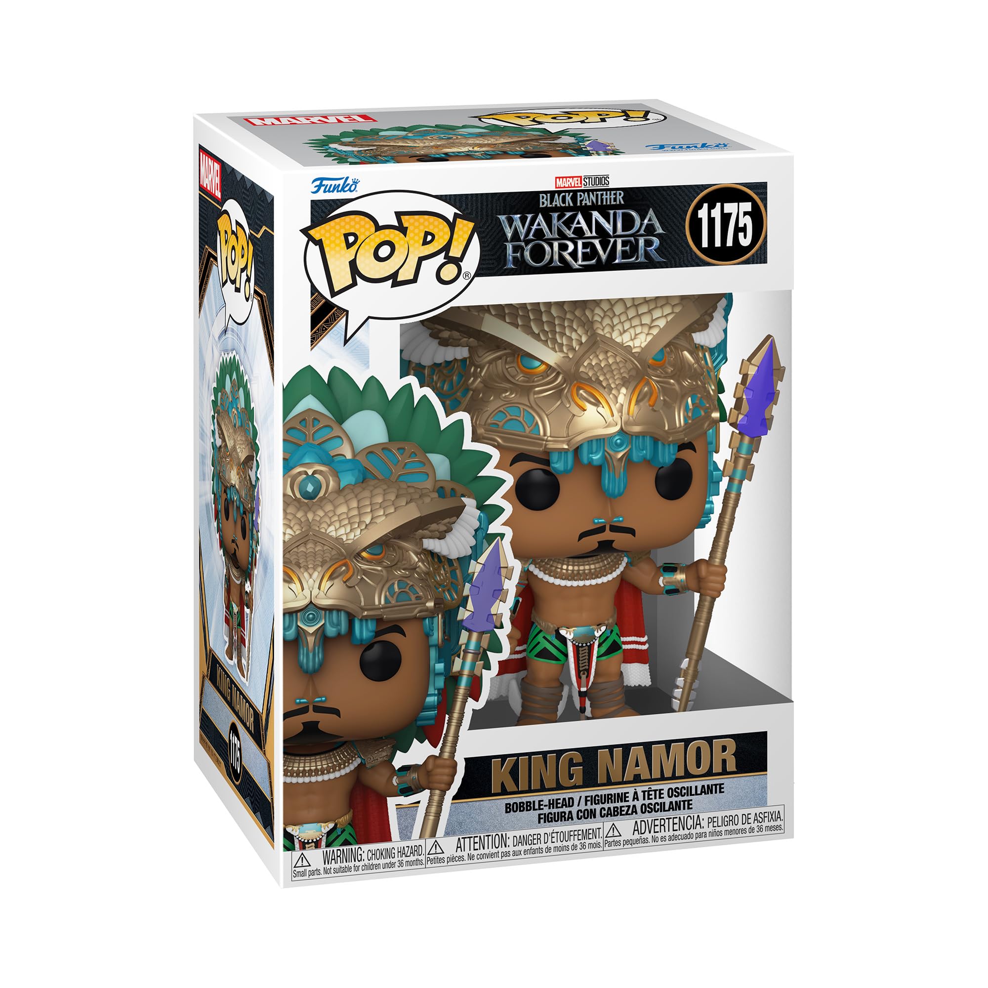 Funko POP! Marvel: Black Panther: Wakanda Forever - King Namor - Collectable Vinyl Figure - Gift Idea - Official Merchandise - Toys for Kids & Adults - Model Figure for Collectors, ‎Multicolor