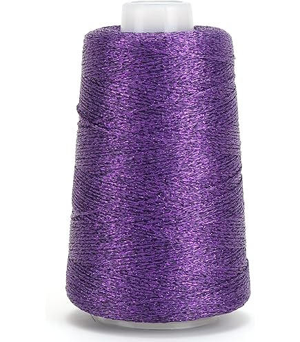 Amazon.com: Clisil Purple Glitter Yarn Crochet Thread Sparkle