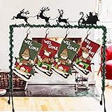 FORUP Christmas Stocking Holder Stand Hangers, Christmas Elk Cart Stocking Holder Stand