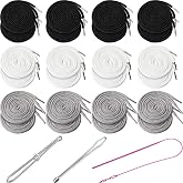 WILLBOND 24 Pcs Replacement Drawstrings 59 Inch Waistband Cord 3 Tool | For Pants, Sweatpants, Hoodies, Shorts, Jackets, Easy Threader Tools, Durable Strings, Three Color Options