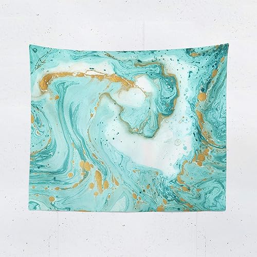 Amazon Com Green Marble Tapestry Wall Hanging Gold Marbled