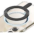 Sinjimoru for MagSafe Sticker, Magnetic Ring for Phone Case, Adaptor for MagSafe Magnet, 1000g Magnet Strength, Wireless Charging, M-Plate Black