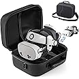 Large Carrying Case for Meta Quest 3/Quest 3S, Upgraded Hard Travel Case Compatible with BOBOVR S3 Pro/Kiwi Design Battery Head Strap and Other Accessories, Storage Case and Soft Lining for Quest 3S