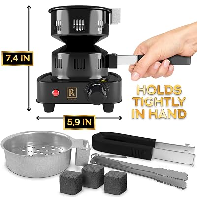 Buy M Rosenfeld Premium Hookah Coal Burners 450w Fire Tower Multipurpose Electric Hookah Charcoal Burner For Shisha Incl Free Hookah Tongs Overheat Protection 304 Steel Coil Online In South Korea B07dqlyr37