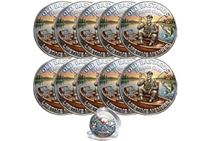 The Eternal Fisherman’s Challenge Coin, Old Bastards Fishing Club Coin, NO Skunk Lifetime Member Token,Double-Sided Vintage S