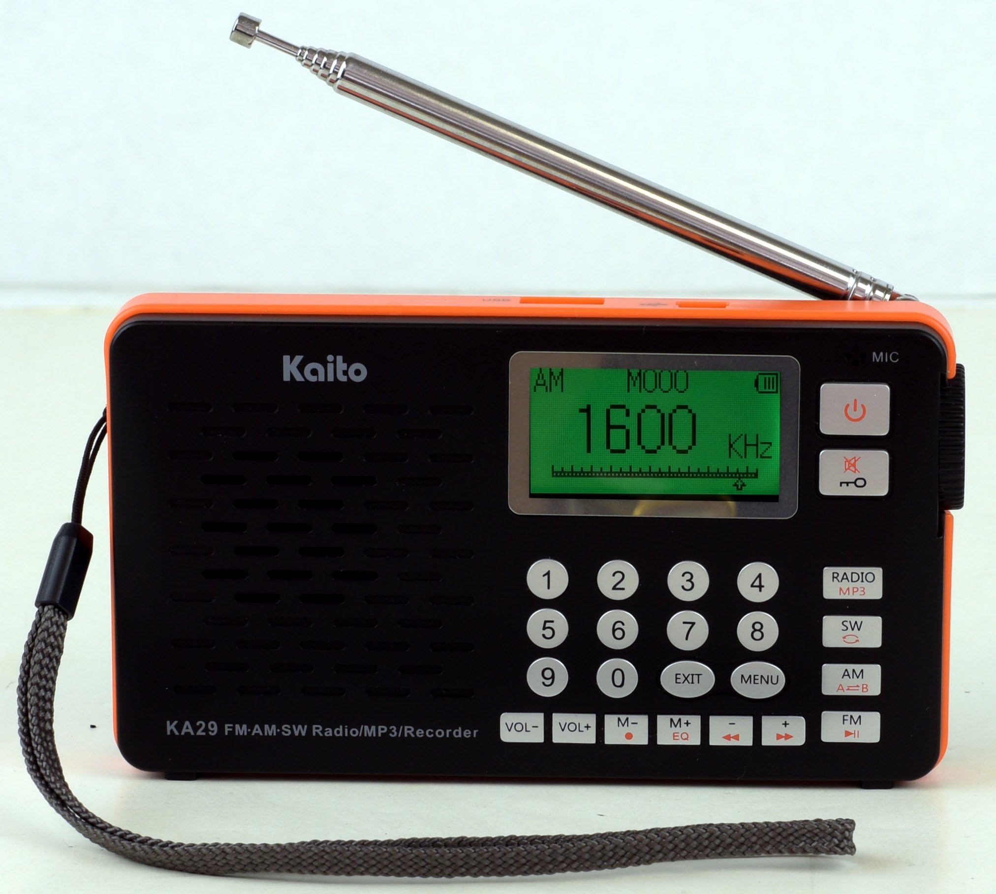 Kaito KA29 All in one World Receiver with Recorder, AM FM SW Radio and MP3 Player