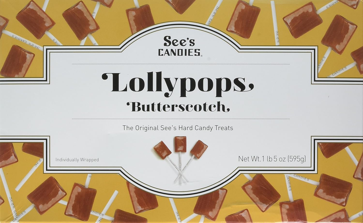 see's candy butterscotch lollipop calories