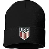 ALLNTRENDS USA Soccer Beanie Hat Embroidered US Flag Sport Winter Cap