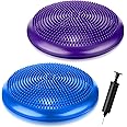 Outus 2 Pcs Wobble Cushion Inflated Wiggle Seat for Sensory Kids 13.4 Inch Balance Disc Flexible Seating with Hand Pump for Kids Men Women Classroom Exercise Office Home Chair