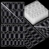Teenitor 600pcs Press on Nail Adhesive Tabs, 15 Sizes of Nail Stickers for Press ons, Press on Nails Glue Stickers Press on Nail Sticky Tabs, Clear/Yellow