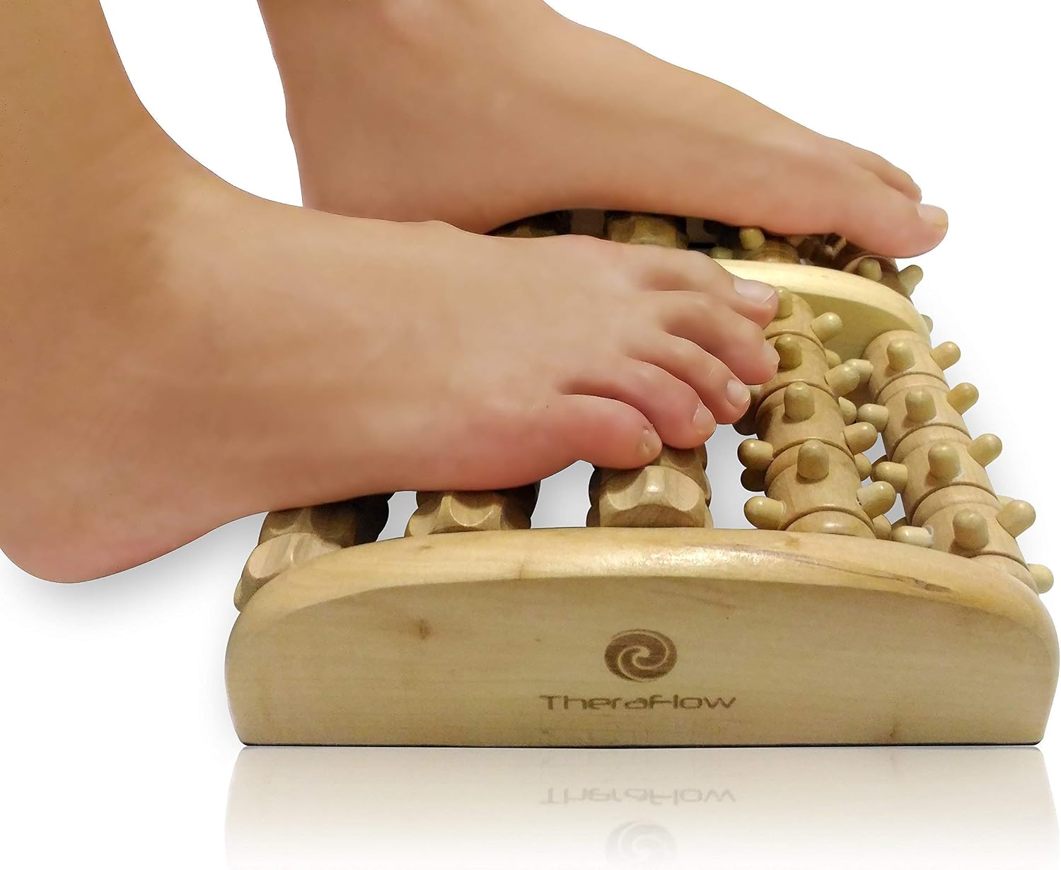 TheraFlow Wooden Foot Massager Roller, Deep Tissue Plantar Fasciitis Massager, Wellness & Walking Gifts for Women & Men - Image 3