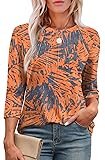 XIEERDUO 3/4 Length Sleeve Womens Tops 2025