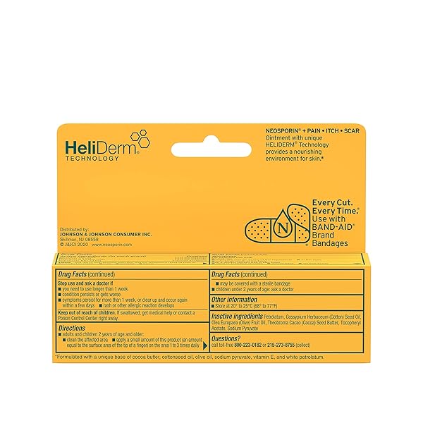 NEOSPORIN FIRST AID ANTIBIOTIC PAIN-RELIEVING, ANTI-ITCH, & SCAR OINTMENT WITH NEOMYCIN, BACITRACIN ZINC, PRAMOXINE HCL & POLYMYXIN B, FOR MINOR CUTS, SCRAPES & BURNS, 1 OZ