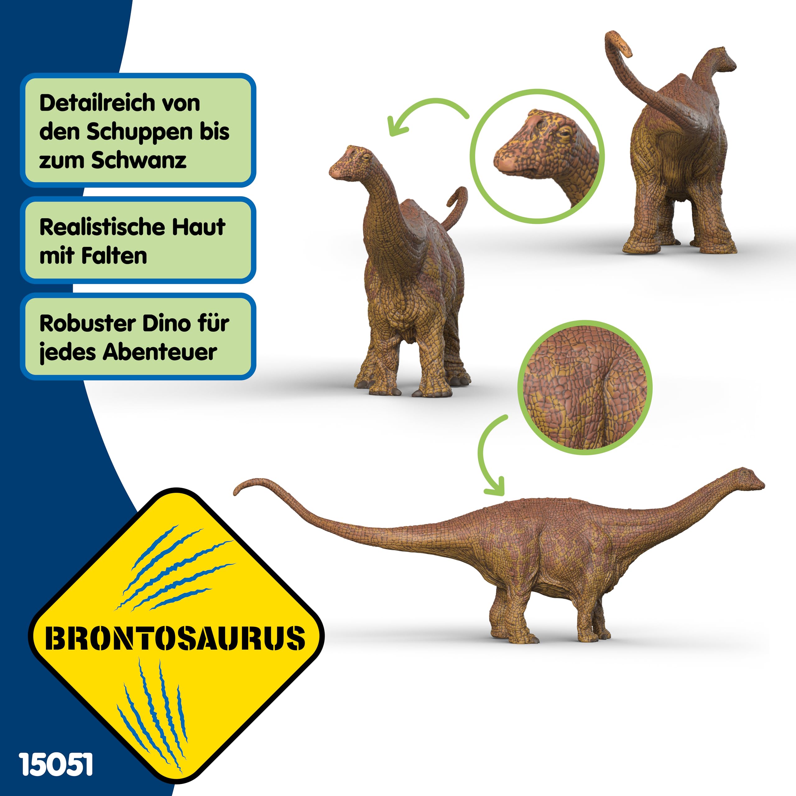 schleich Dinosaurs | Brontosaurus 15051 | detailgetreuer schleich Dino | Dinosaurier Spielzeug zum Sammeln | Geschenk für Mädchen und Jungen | Dino Spielzeug ab 3 Jahre | 33 x 6 x 11 cm 3