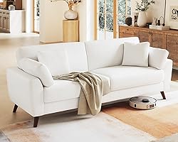 AMERLIFE Sofa, 86 Inch Modern Couch with 4 Throw