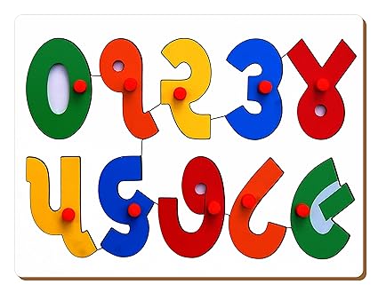The Kiddy Depot - Gujarati Counting Puzzle 0 to 9 Number Wooden Board