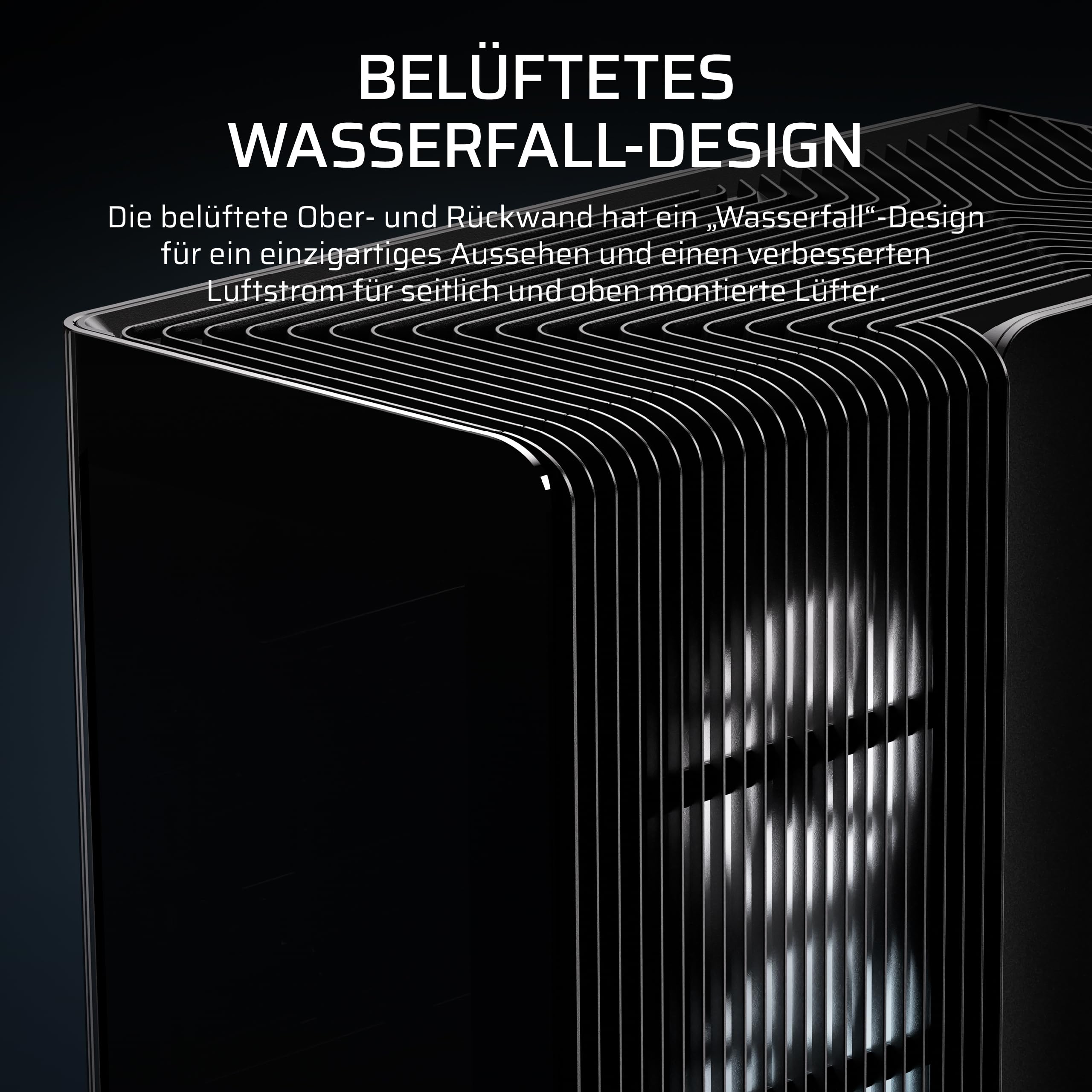 CORSAIR Frame 4500X LX-R RGB LINK Panoramaglas Mid-Tower-PC-Gehäuse – InfiniRail Lüftermontagesystem, Passend für Zwei 360 mm Radiatoren, GPU Anti-Sag, Enthält 3X LX120R RGB LINK Lüfter – Schwarz 4