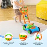 Sloosh Bubble Lawn Mower Toy Blue – 4oz + 24x12ml Bubble Solutions, Battery view 5