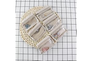 Small Travel Jewelry Pouches, 6Pcs Portable Jewelry Organizer with Zipper, Anti-Scratch Clear Zippered Storage Bags for Rings