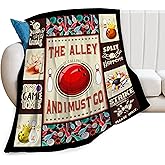Bowling Ball Blanket Bowling Pins Fun Decor Throw Blanket Ultra Soft Cozy Fuzzy Plush Fleece Flannel Lightweight Sport Blanket Gifts for Girls Kids Boys Teens Men for Bedding Sofa 40"X50"