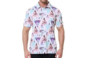 SPORTY BUFF Men's Golf Polo Shirt - Standout Performance Quick-Dry Golf Polo Shirts for Men