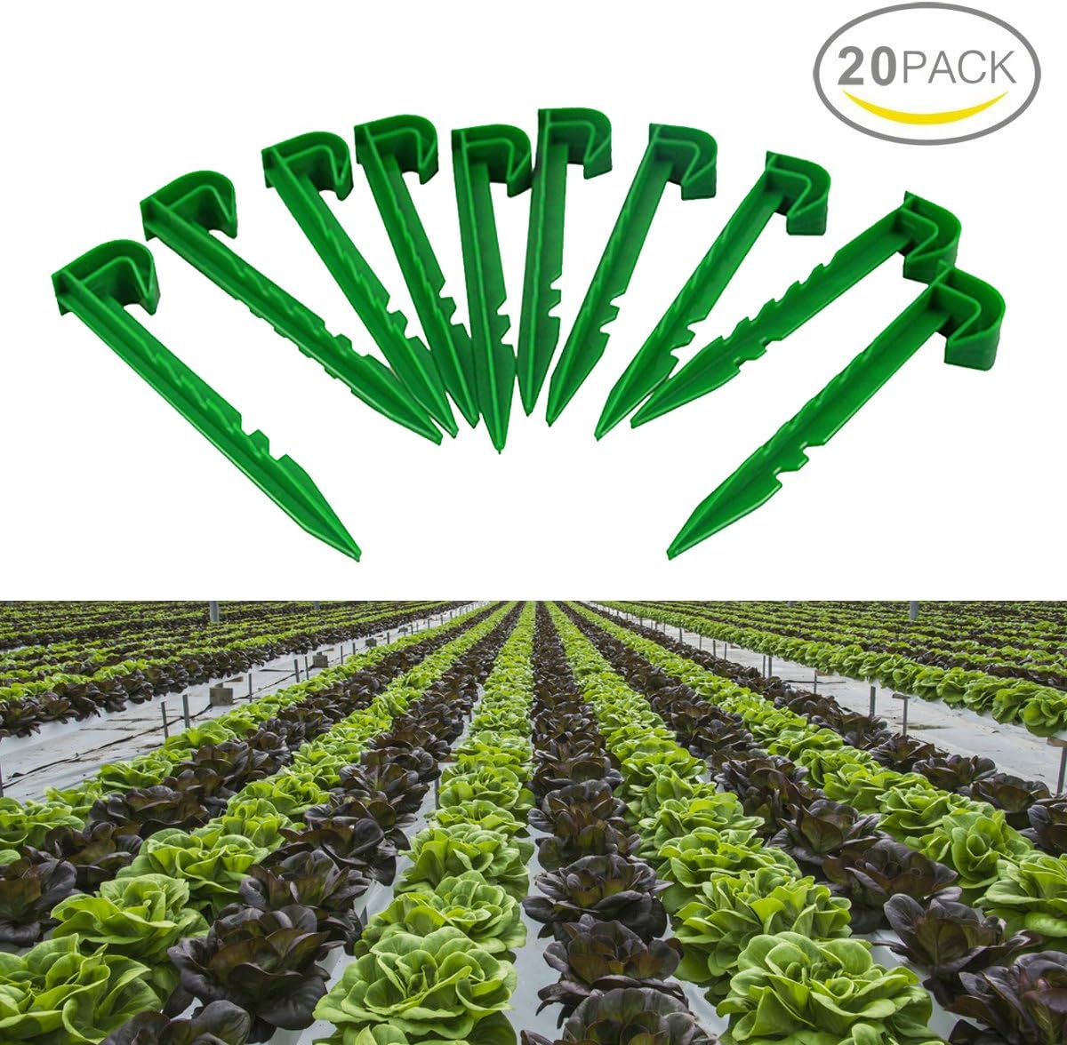 Magarz Garden Fabric Peg Strong Quality Ground Cover Plastic Stake for Weed Fabric Landscape Fabric (small)