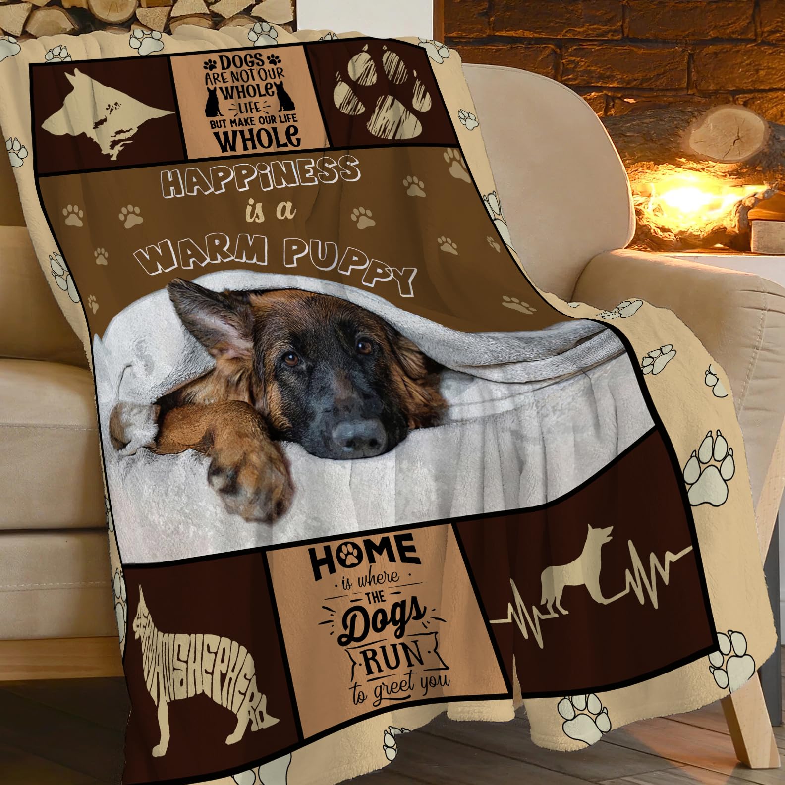 Hooded Blanket German Shepherd Oodie Girls Blanket Hoodie