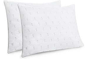 EL ENJOY-LIFE Enjoy Life Bamboo Pillow Protectors with YKK Zipper, Quilted Pillow Covers,Super Soft,Natural Hypoallergenic -Set of 2,Standard Size
