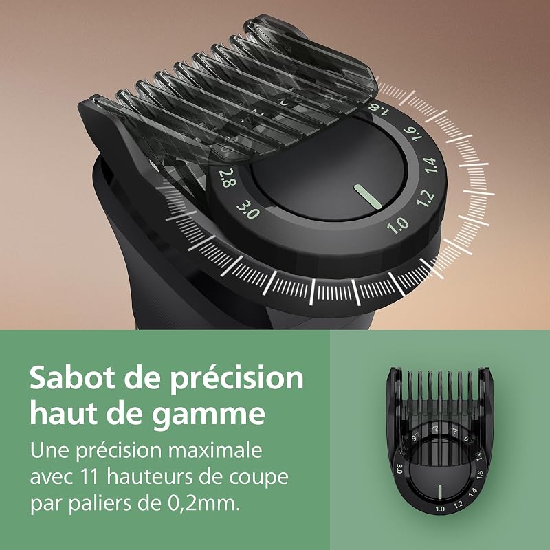 Multigroom série 7000 Tondeuse tout-en-un 16 accessoires – tondeuse pour barbe, cheveux et corps, lames en métal auto-affûtées, 21 hauteurs de coupe (0,5-16 mm), modèle MG7931/15
