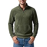 August Alley Men's Quarter Zip Sweatshirt Long Sleeve Lightweight Corduroy Pullover Stand Collar Casual Top Shirt with Pocket