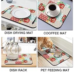Coffee Bar Mat Accessories for Countertop Absorbent