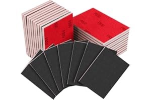 Necosthua 20PCS 3 x 4 Inch 800 Grit Sanding Sponge, Ultra Fine Sanding Sponges Pads, Soft Foam Hand Sanding Block Dry Wet Sandpaper Blocks for Model Drywall Metal Wood Furniture Polishing