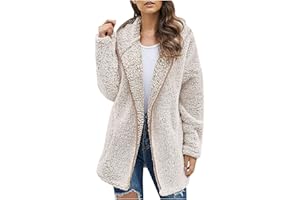 FQZWONG Winter Coats For Women Casual Warm Womens Fleece Jacket 2024 Plus Size Trendy Fuzzy Clothes Casual Outerwear