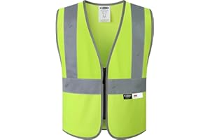 JKSafety Kids Safety Vest Kids Construction Vest with 3M Reflective Tapes High Visibility Meet ANSI Standard (BK300)